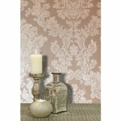 Damask Rose Gold Foil Metallic Wallpaper Textured Vinyl Retro Vintage Arthouse -ARTHOUSE SHOP 10217834 3