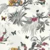 Arthouse Mystic Forest Tropical Leaf Floral Wallpaper Sliver Glitter Flowers