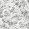 Arthouse Wild Rose Floral Wallpaper Silver Grey Petals Flowers 3d Feature Wall