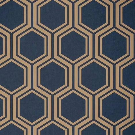 Hexagon Geometric Wallpaper Navy Blue Gold Metallic Textured Arthouse Luxe 1 Hexagon Geometric Wallpaper Navy Blue Gold Metallic Textured Arthouse Luxe