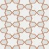 Geometric Lattice Glitter Wallpaper Moroccan Stars Grey White Copper Arthouse