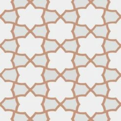 Geometric Lattice Glitter Wallpaper Moroccan Stars Grey White Copper Arthouse