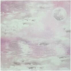 Arthouse Watery Skies Wallpaper Clouds Moon Glitter Shimmer Pink White Feature -ARTHOUSE SHOP 14931710 3