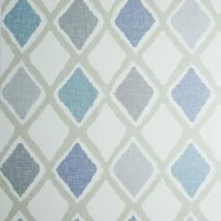 Diamond Geometric Lattice Wallpaper Trellis Blue Grey White Arthouse Ayat