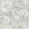 Silver Grey Floral Wallpaper Flowers Roses Reverie Heavyweight Arthouse
