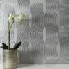 Arthouse Foil Wave Silver Wallpaper Textured Vinyl Reflective - 294501