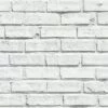 Arthouse White Wallpaper, Brick, 53 Cm X 10.05 M - 623004