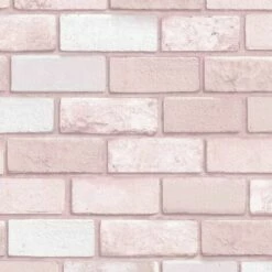 Arthouse Diamond Pink Brick Wallpaper - 260005