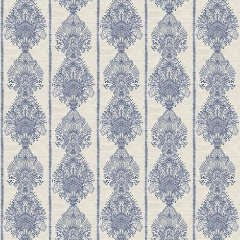 Silk Road Damask Wallpaper Indigo Blue Floral Cream Natural Metallic Arthouse Silk Road Damask Wallpaper Indigo Blue Floral Cream Natural Metallic Arthouse -ARTHOUSE SHOP 27803071 4