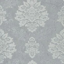 Palazzo Damask Wallpaper Arthouse Silver Grey White Glitter Textured Vinyl