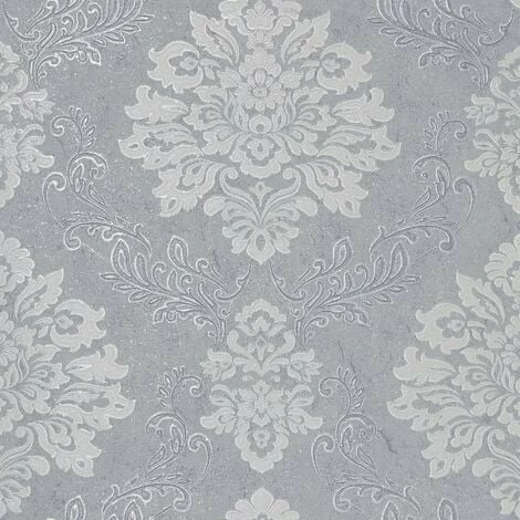 Palazzo Damask Wallpaper Arthouse Silver Grey White Glitter Textured Vinyl Palazzo Damask Wallpaper Arthouse Silver Grey White Glitter Textured Vinyl -ARTHOUSE SHOP 27861522 1
