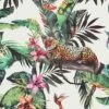 Animal Jungle White Wallpaper Arthouse Green Tropical Floral Leopards Birds