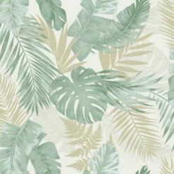 ARTHOUSE Navy Or Green Gold Leaf Botanic Wallpaper Textured Vinyl Paste The Wall -ARTHOUSE SHOP 27982297 3