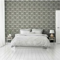 Scandi Leaf Wallpaper Arthouse Black White Tropical Glitter Retro Textured -ARTHOUSE SHOP 29035490 3