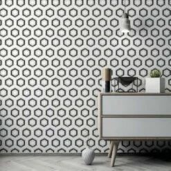 Ikat Geometric Wallpaper Arthouse Retro Grey Charcoal White Textured Vinyl 2 Ikat Geometric Wallpaper Arthouse Retro Grey Charcoal White Textured Vinyl -ARTHOUSE SHOP 29035518 3