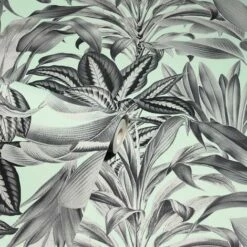 Greenhouse Plants Wallpaper Arthouse Tropical Jungle Grey Teal Blue -ARTHOUSE SHOP 29093131 3
