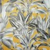 Greenhouse Plants Wallpaper Arthouse Tropical Jungle Grey Ochre Yellow