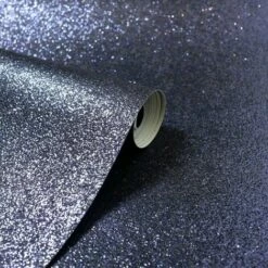 Arthouse Sequin Shimmer Navy Blue Glitter Shine Plain Textured Shiny Wallpaper -ARTHOUSE SHOP 29316688 3