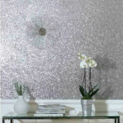 Arthouse Sequin Shimmer Silver Glitter High Shine Plain Textured Shiny Wallpaper 3 Arthouse Sequin Shimmer Silver Glitter High Shine Plain Textured Shiny Wallpaper -ARTHOUSE SHOP 29316709 4