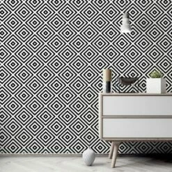 Geometric Diamond Wallpaper Arthouse Black White Chevron Stripe Modern -ARTHOUSE SHOP 30635594 4