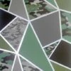 Camo Fragments Wallpaper Arthouse Geometric Camouflage Green Brown Silver