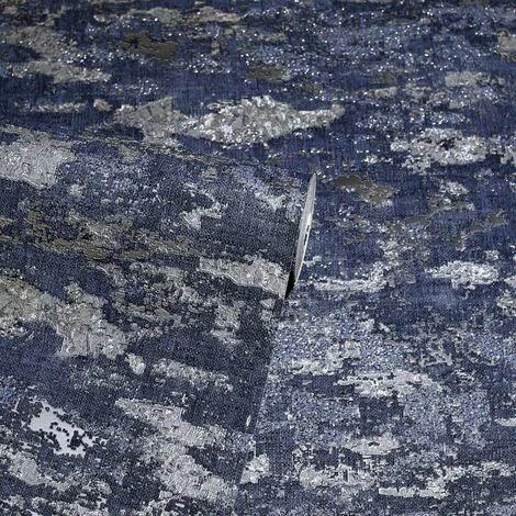 Patina Navy Textured Wallpaper Arthouse Heavyweight Vinyl Glitter Metallic Patina Navy Textured Wallpaper Arthouse Heavyweight Vinyl Glitter Metallic -ARTHOUSE SHOP 30918461 2