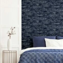 Patina Navy Textured Wallpaper Arthouse Heavyweight Vinyl Glitter Metallic 2 Patina Navy Textured Wallpaper Arthouse Heavyweight Vinyl Glitter Metallic -ARTHOUSE SHOP 30918461 3