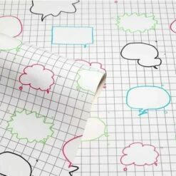 Speech Bubbles Wipeable Wallpaper Arthouse Whiteboard Kids Children's Nursery -ARTHOUSE SHOP 32048377 3