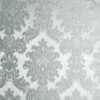 Opulence Silver Wallpaper Arthouse Metallic Foil Damask Textured Vinyl Embossed