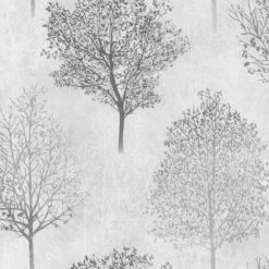 Arthouse Wonderland Mono Wallpaper 256701 - Textured Glitter Trees