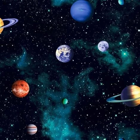 Arthouse, Kids Cosmos Space Planets Wallpaper, Charcoal 668100 1 Arthouse, Kids Cosmos Space Planets Wallpaper, Charcoal 668100