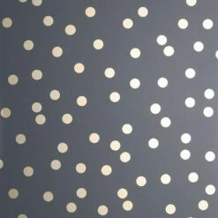 Arthouse Wallpaper Dotty Charcoal Rose Gold 685001 Full Roll, Blue