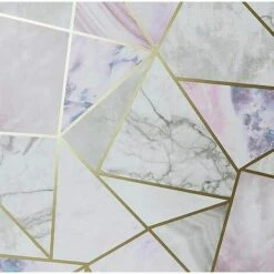 Arthouse Fragments Multicoloured Wallpaper Metallic Marble Geometric