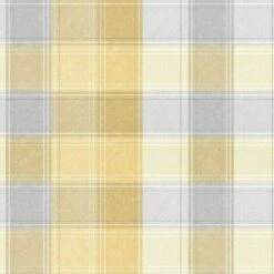 Arthouse Country Check Mono Tartan Plaid Wallpaper - Ochre 902807