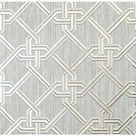 Arthouse Gianni Geometric Twist Knot Pattern Foil Wallpaper - Silver 903105 Arthouse Gianni Geometric Twist Knot Pattern Foil Wallpaper - Silver 903105 -ARTHOUSE SHOP 33961773 1