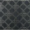 Arthouse Gianni Geometric Twist Knot Pattern Foil Wallpaper Black/Silver 903108