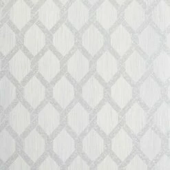 Radiance Trellis Wallpaper Arthouse Silver Textured Heavyweight Vinyl Metallic