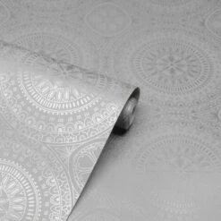 Arthouse Boho Medallion Silver Metalic Finish Smooth Finish Feature Wall 6 Arthouse Boho Medallion Silver Metalic Finish Smooth Finish Feature Wall -ARTHOUSE SHOP 35414784 3