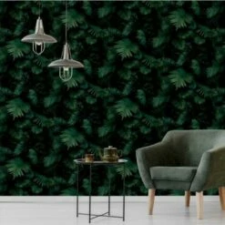 Arthouse Black And Green Fern Wallpaper Smooth Finish Feature Wall 2 Arthouse Black And Green Fern Wallpaper Smooth Finish Feature Wall -ARTHOUSE SHOP 35414794 3
