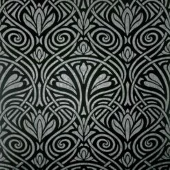Arthouse Decadent Damask Black/Silver Heavy Duty Blown Vinyl Feature Wall -ARTHOUSE SHOP 35414798 3