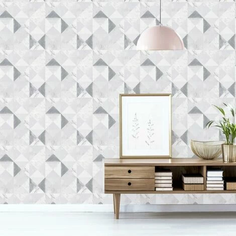 Arthouse Dimensions Grey Geometric Wallpaper Smooth Finish Feature Wall Arthouse Dimensions Grey Geometric Wallpaper Smooth Finish Feature Wall -ARTHOUSE SHOP 35414802 2