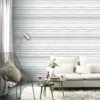 Arthouse Mineral White & Silver Glittery Finish Wallpaper Smooth Vinyl