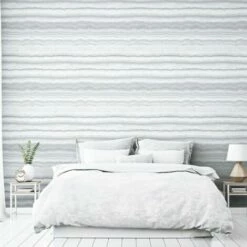 Arthouse Mineral White & Silver Glittery Finish Wallpaper Smooth Vinyl -ARTHOUSE SHOP 35492933 3