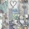 Arthouse Rustic Wood Heart Wallpaper Shabby Chic Pictures Natural Colourway