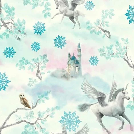 Arthouse - Fairytale Snowflake Princess Unicorn Ice Blue Wallpaper - 667800 Arthouse - Fairytale Snowflake Princess Unicorn Ice Blue Wallpaper - 667800 -ARTHOUSE SHOP 36004058 1