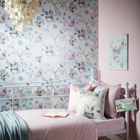 Arthouse - Fairytale Snowflake Princess Unicorn Ice Blue Wallpaper - 667800 Arthouse - Fairytale Snowflake Princess Unicorn Ice Blue Wallpaper - 667800 -ARTHOUSE SHOP 36004058 2