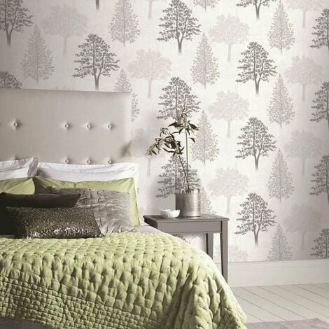 Tree Woodland Forest Silver Grey Glitter Vinyl Textured Wallpaper Arthouse Tree Woodland Forest Silver Grey Glitter Vinyl Textured Wallpaper Arthouse -ARTHOUSE SHOP 39911207 2