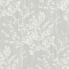 Diamond Fern Arthouse Flower Silver White Glitter Luxury Textured Wallpaper