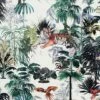 Sumatra Green Wallpaper Arthouse Modern Tropical Palm Jungle White