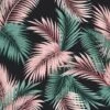 Twilight Black Green Wallpaper Arthouse Modern Tropical Palm Jungle Pink